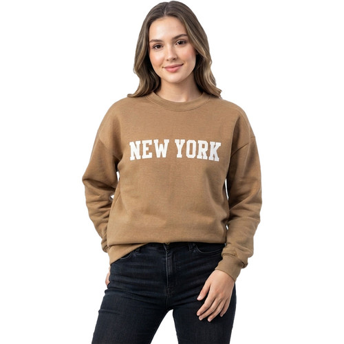 سویشرت زنانه دورس باکسی طرح NEW YORK