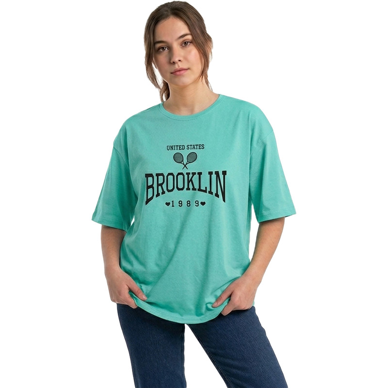 تی شرت لانگ زنانه پنبه مدل Brooklin